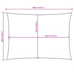 vidaXL Voile de parasol tissu oxford rectangulaire 2 5x4 m noir