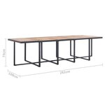 vidaXL Ensemble à manger d'extérieur 15 Pièces avec coussins rotin Noir