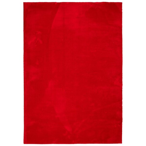 vidaXL Tapis HUARTE à poils courts doux et lavable rouge 140x200 cm