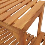 vidaXL Entourage de bain à remous semi-ronde 272x120.5x55.5 cm en bois massif d'acacia
