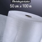Lot de 20 rouleaux de film bulle d'air 35µ gain de place 50cm x 100 mètres