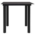 vidaXL Ensemble à manger de jardin 3 Pièces noir rotin PVC