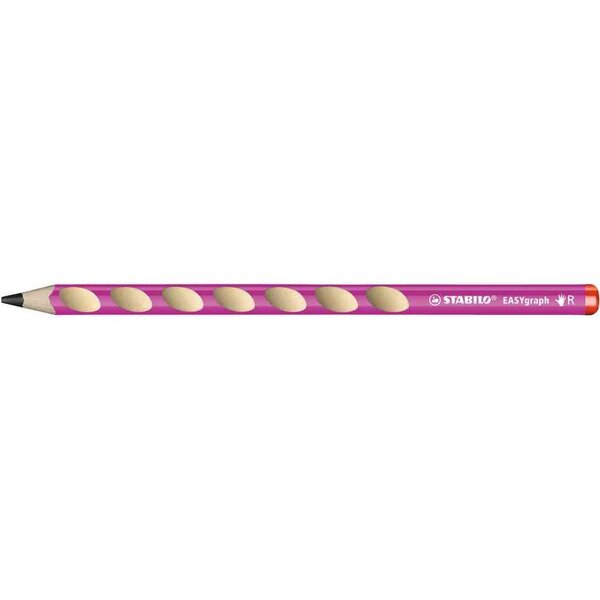 Crayon graphite EASYgraph B gaucher rose x 6 STABILO
