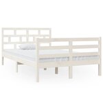 vidaXL Cadre de lit Blanc Bois de pin massif 120x200 cm