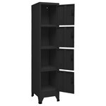 vidaXL Armoire à casiers Noir 38x45x180 cm Acier