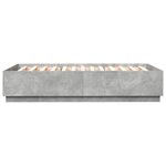 vidaXL Cadre de lit gris béton 120x200 cm bois d'ingénierie