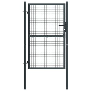 vidaXL Portail en maille de jardin Acier galvanisé 100 x 250 cm Gris
