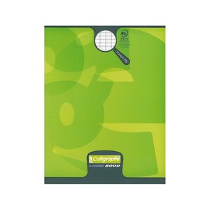 Calligraphe - Cahier 17x22cm - 32 pages - Grands Carreaux Séyès - Vert