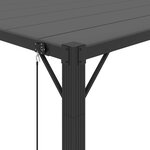 vidaXL Tonnelle avec toit à persienne 3x4 m Anthracite Tissu aluminium