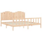 vidaXL Cadre de lit avec tête de lit 200x200 cm bois massif