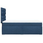 vidaXL Sommier à lattes de lit avec matelas Bleu 90x200 cm Tissu