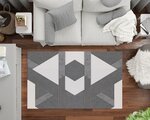 Tapis de salon ZINO 80 x 150 cm - Gris