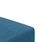 vidaXL Canapé-lit à 2 places avec repose-pied bleu velours