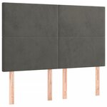 vidaXL Sommier à lattes de lit et matelas Gris foncé 140x200cm Velours