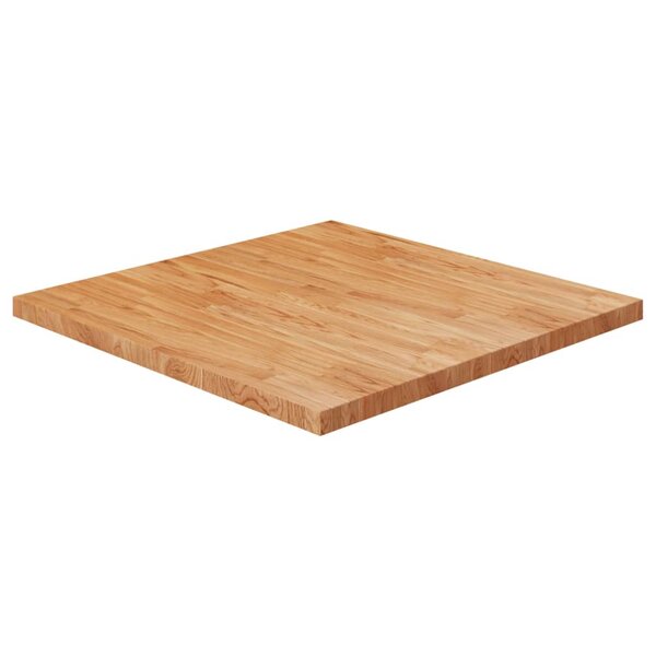 vidaXL Dessus de table carré Marron clair 90x90x4cm Bois chêne traité