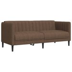 vidaXL Ensemble de canapés 3 Pièces marron tissu