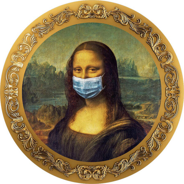 Pièce de monnaie en Argent 5000 Francs g 31.1 (1 oz) Millésime 2023 Lockdown Art MONA LISA