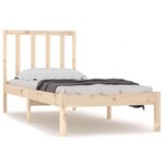 vidaXL Cadre de lit bois de pin massif 75x190 cm petit simple