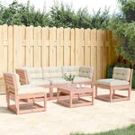 vidaXL Salon de jardin 5 Pièces avec coussins bois massif douglas