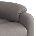vidaXL Fauteuil inclinable de massage Taupe Tissu
