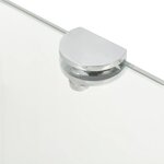 vidaXL Étagères d'angle 2 Pièces et supports Verre Transparent 45x45 cm