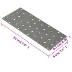 vidaXL Plaques perforées 40 Pièces 2 mm 200x80 mm acier galvanisé