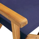 vidaXL Chaise de metteur en scène bois massif d'acacia bleu