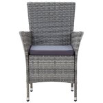 vidaXL Ensemble à manger d'extérieur 7Pièces coussins Résine tressée Gris