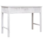 vidaXL Table console Blanc antique 110 x 45 x 76 cm Bois