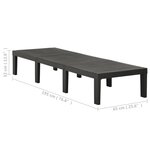 vidaXL Chaise longue plastique anthracite