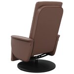 vidaXL Fauteuil inclinable de massage repose-pieds marron similicuir