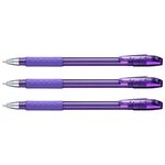 Stylo Bille à Capuchon IFeel-it! BX487 Pointe Moyenne Violet x 3 PENTEL