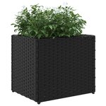 vidaXL Jardinières 2 Pièces noir 36x30x32 cm résine tressée
