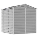 vidaXL Abri de jardin gris clair 191x215x198 cm acier galvanisé