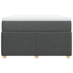 vidaXL Sommier à lattes de lit avec matelas Gris foncé 120x200cm Tissu