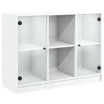 vidaXL Buffet blanc 101 5x37x75 5 cm bois d'ingénierie