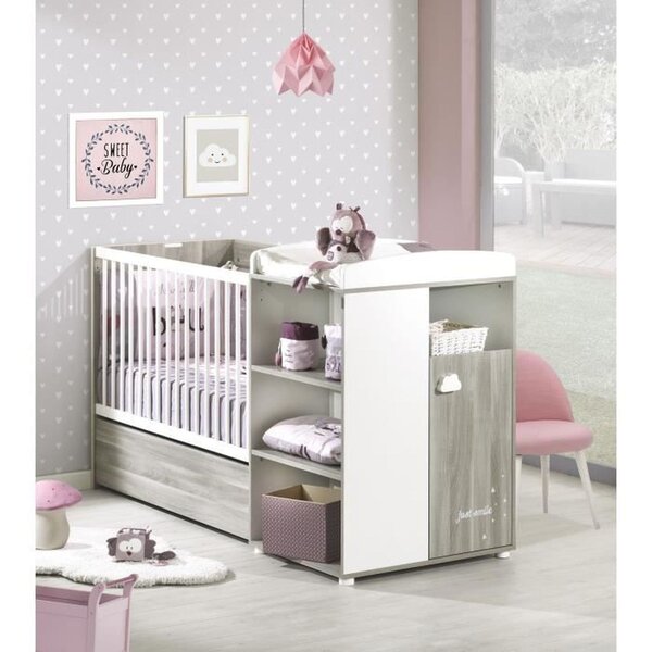 Lit bébé combiné évolutif Smile chêne Silex