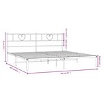 vidaXL Cadre de lit métal sans matelas et tête de lit blanc 193x203 cm