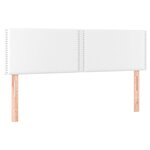 vidaXL Sommier à lattes de lit avec matelas Blanc 140x190cm Similicuir