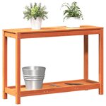 vidaXL Table de rempotage avec étagère cire marron bois massif de pin