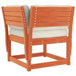 vidaXL Salon de jardin 7 Pièces avec coussins cire marron bois pin massif