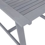 vidaXL Mobilier à dîner de jardin 3 Pièces Gris Bois d'acacia massif