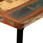 vidaXL Ensemble de bar 5 Pièces Bois de récupération et cuir véritable