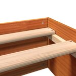 vidaXL Cadre de lit sans matelas cire marron 90x190 cm bois pin massif