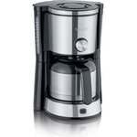 Cafetière filtre isotherme - 8 tasses - 1 L - 1 000 W - Sélecteur d'arôme - Inox/Noir