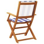 vidaXL Chaises de jardin pliantes lot de 8 tissu et bois massif