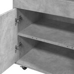 vidaXL Chariot de bar gris béton 60x39 5x89 cm bois d'ingénierie