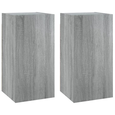 vidaXL Meubles TV 2 Pièces Sonoma gris 30 5x30x60 cm Bois d'ingénierie