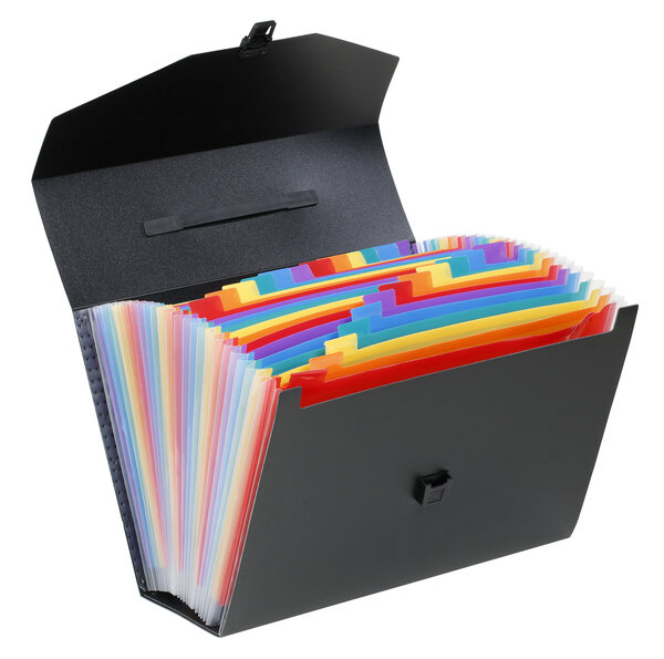 Valisette trieur accordéon 24 compartiments - Format A4 - Rainbow Class