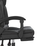 vidaXL Fauteuil de massage inclinable de bureau Noir Similicuir